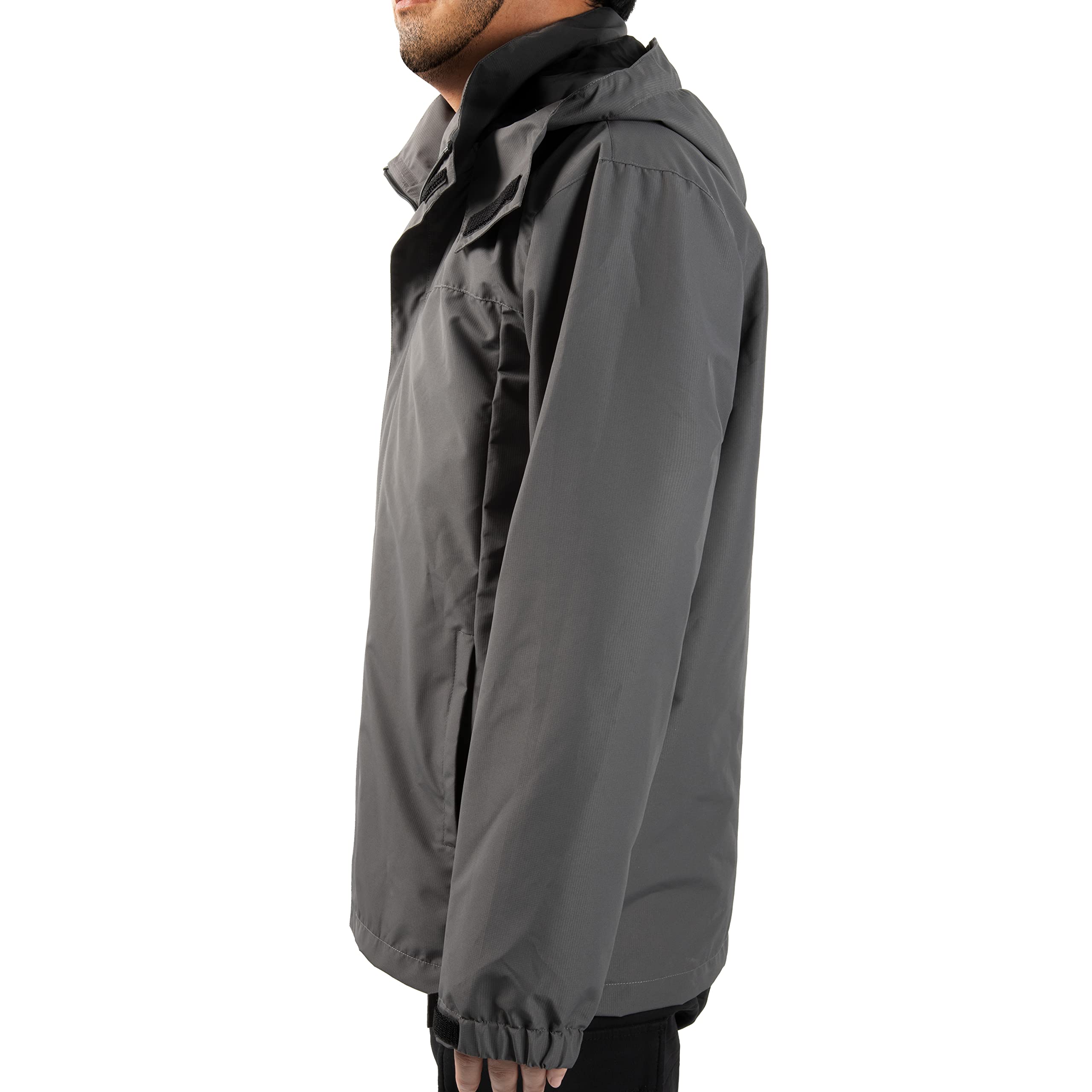 Men's Lightweight Waterproof Rain Jacket with Hood - Outdoor Hiking & Travel Gear