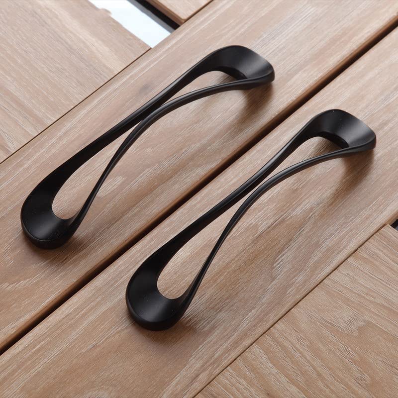 Black & Bright Silver Cabinet & Drawer Handles - Durable Door & Closet Pulls for Kitchen, Bathroom & Furniture (Set of 10) - Easy Installation & Modern Upgrade for Home Decor