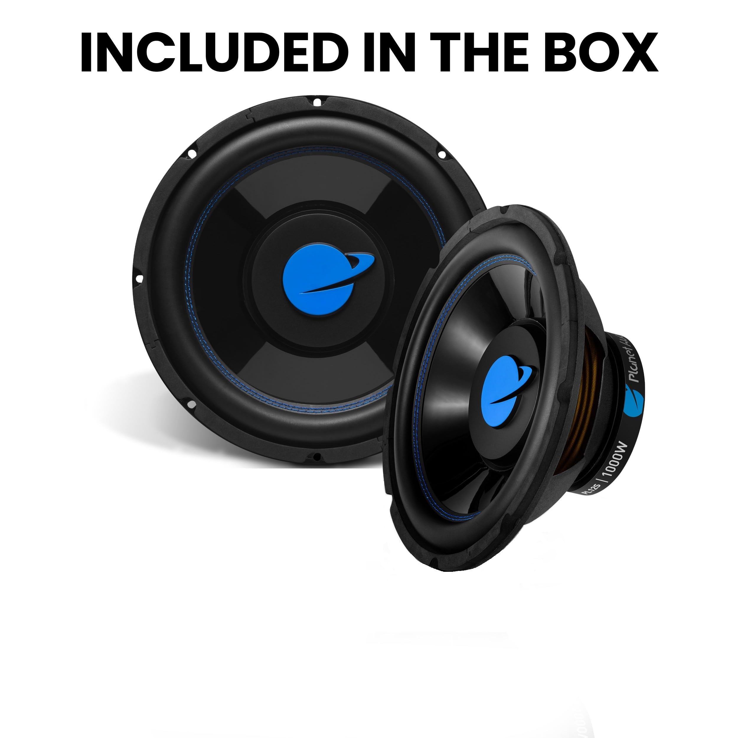 Planet Audio PL12S 12 Inch Car Subwoofer - 1000W Max Power, Single 4 Ohm Voice Coil, High-Performance Bass for Trucks & Vehicles | Perfect for Custom Boxes, Enclosures & Amplifier Systems | Car Audio Upgrade for Deep Bass Sound