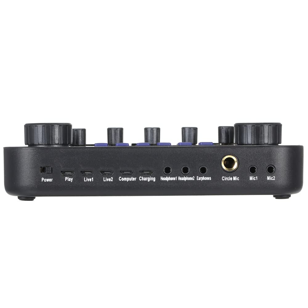 V8 Live Sound Card with Intelligent Volume Control - Professional Audio Mixer for PC, Computer, Streaming & Podcasting - Perfect for Gaming, Karaoke, Music Production & Live Broadcasting