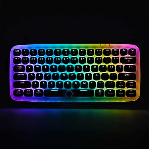 AJazz Zero Bluetooth & Wired Mechanical Gaming Keyboard with Blue Switches & RGB Backlight - Compatible with Laptop, Tablet, PC - Perfect for Gaming, Office Work & Typing