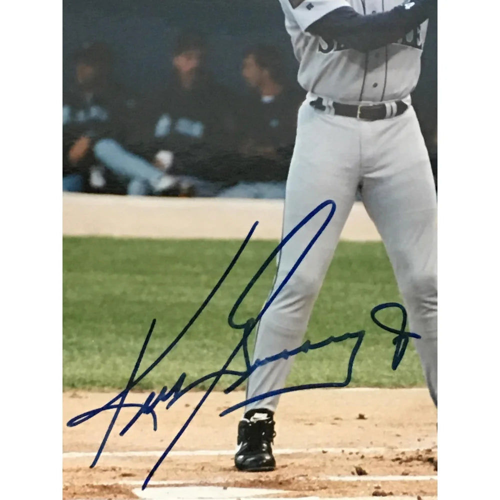 Ken Griffey Jr. Signed 8x10 Photo with JSA COA - Authentic Autographed Seattle Mariners & Cincinnati Reds Baseball Memorabilia - Perfect for Sports Collectors, Fans, and Home/Office Decor