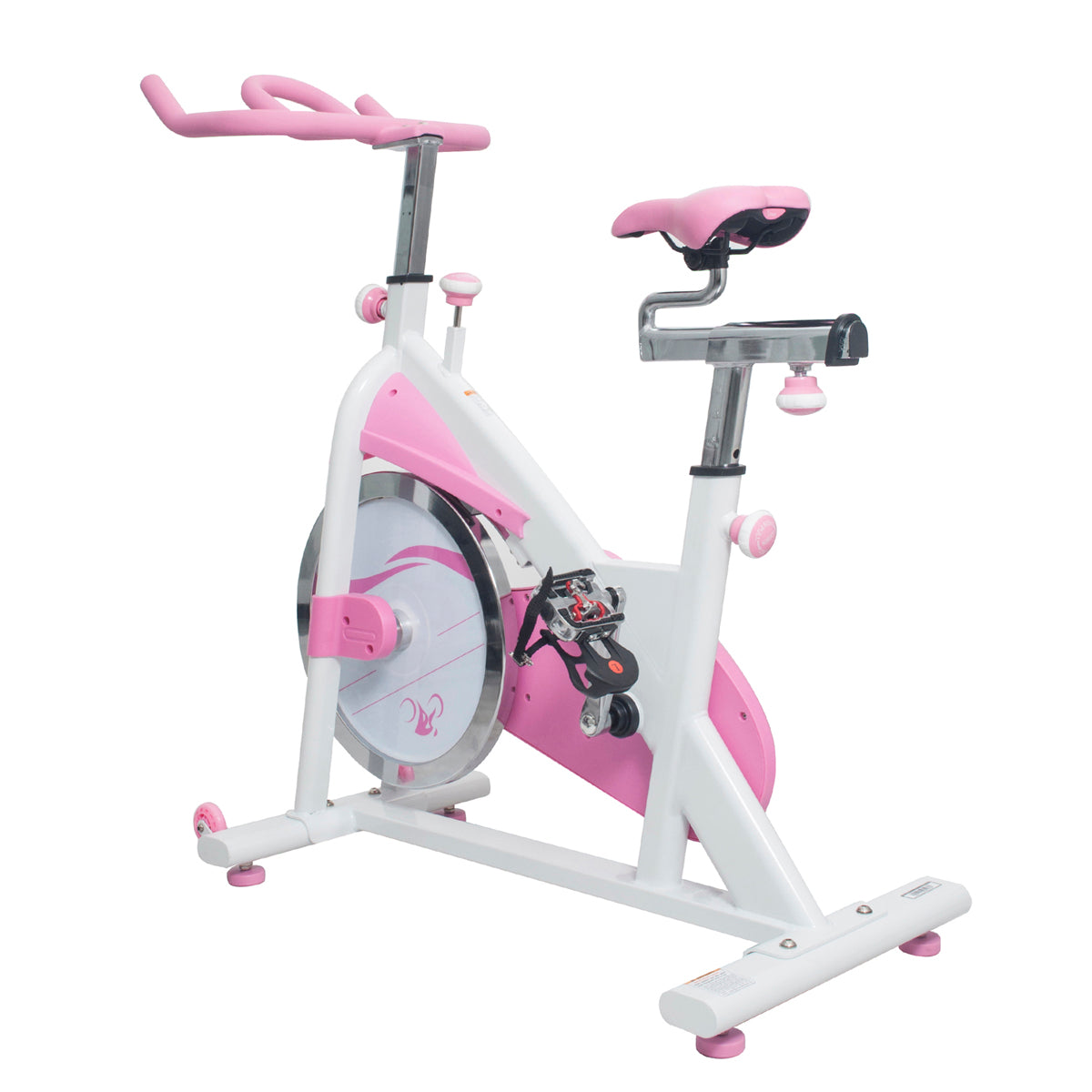 Premium Pink Belt Drive Exercise Bike - Quiet Indoor Cycling Trainer for Home Gym & Cardio Workouts - Perfect for Spin Classes, Weight Loss & Fitness Training