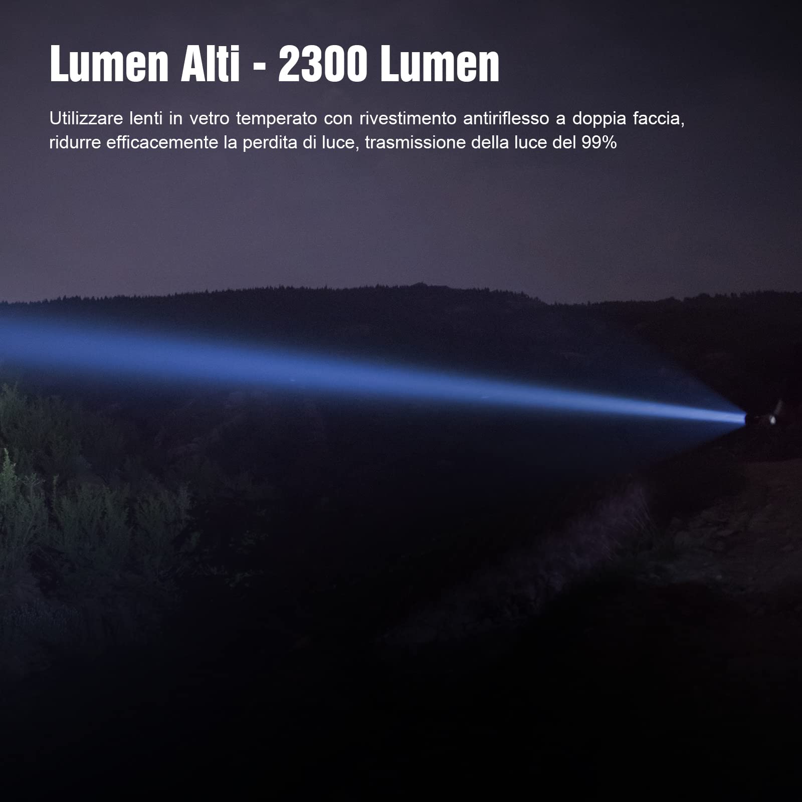 TrustFire T70 2300 Lumens Tactical Hunting Flashlight - 1000M Long Range Predator Light with Pressure Switch for Hog, Coyote & Varmint Hunting | High Power LED Flashlight for Night Hunting, Camping & Outdoor Adventures