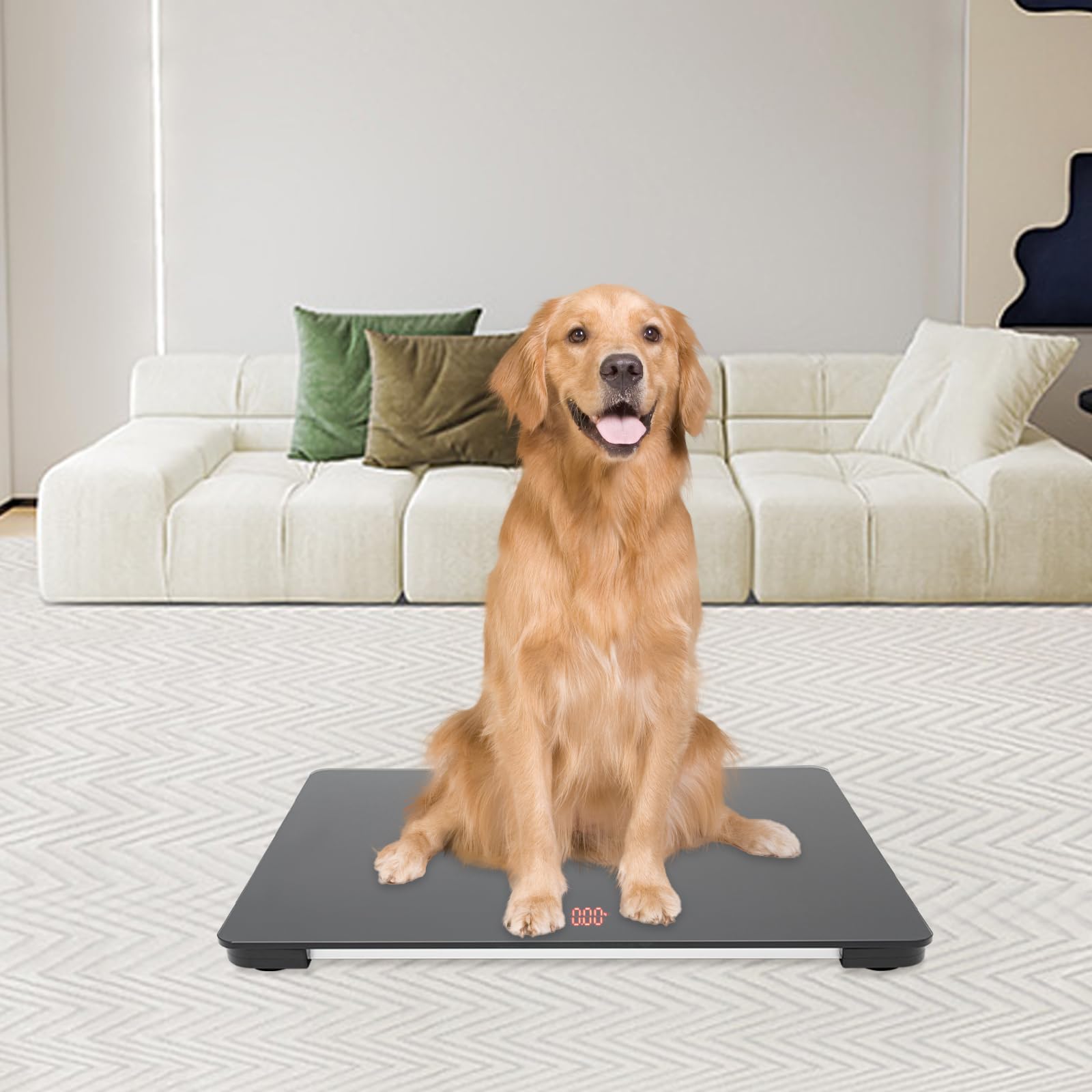 Digital Pet Scale for Dogs & Large Animals - Heavy-Duty 220 lbs Capacity Platform Scale with LCD Display - Perfect for Vet Clinics, Pet Hospitals & Home Use - Ideal for Weighing Dogs, Cats & Other Pets