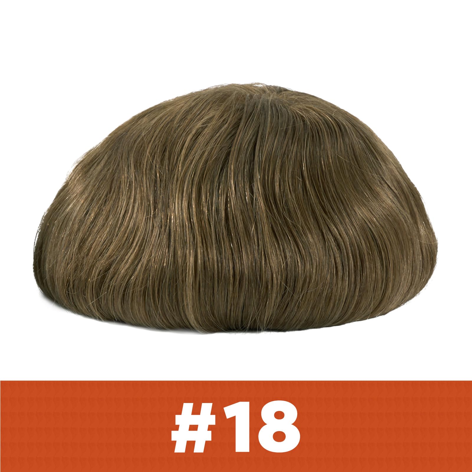 Zakya Men's Hair Replacement System - 8x10 Inches Thin Skin with Gauze Base, Real Human Hair, Dark Blond Brown #18 - Durable Hairpiece for Thinning Hair & Baldness | Perfect for Daily Wear, Work, and Social Events