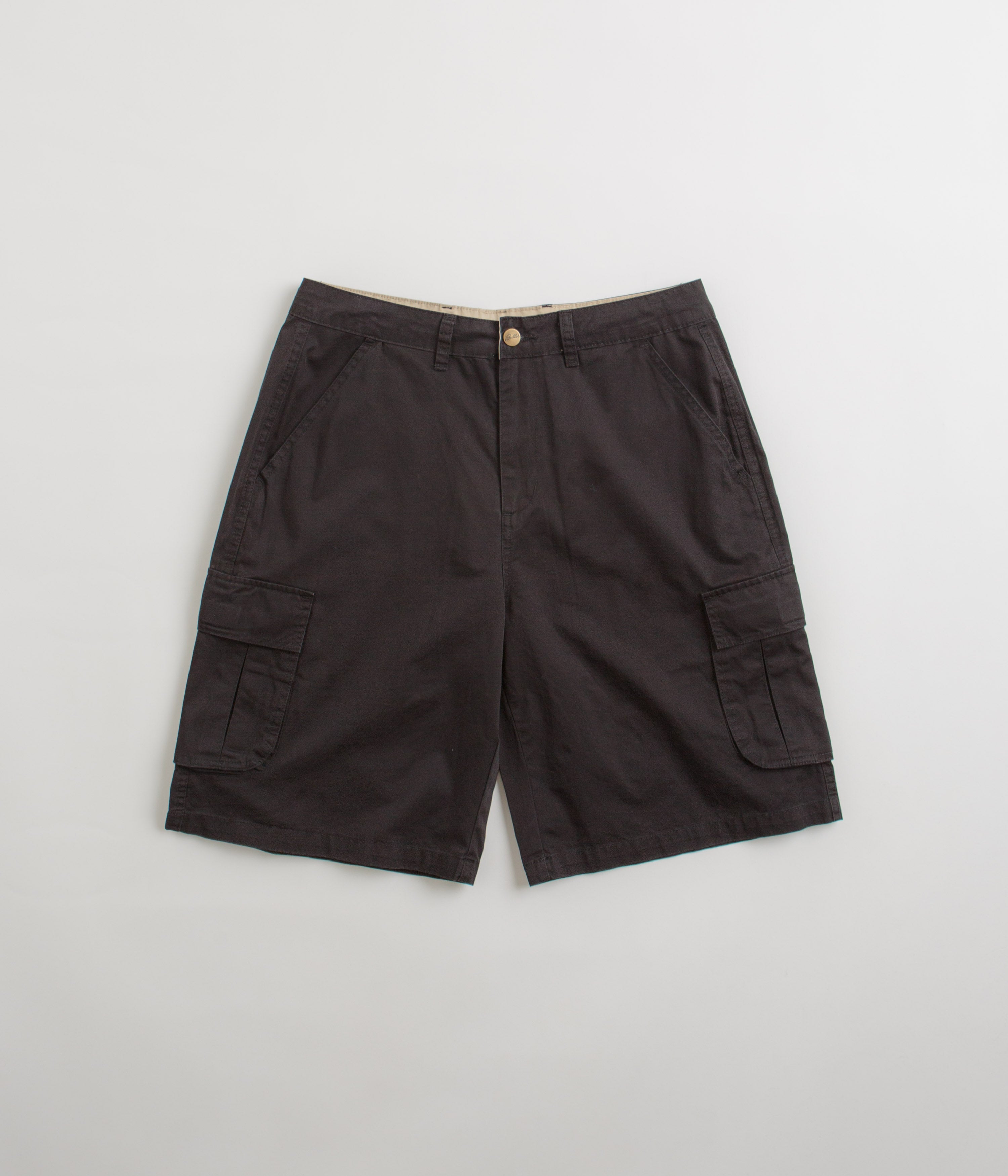 Butter Goods Field Cargo Shorts for Men - Black | Durable Outdoor Work Shorts with Multiple Pockets | Perfect for Hiking, Camping & Casual Wear