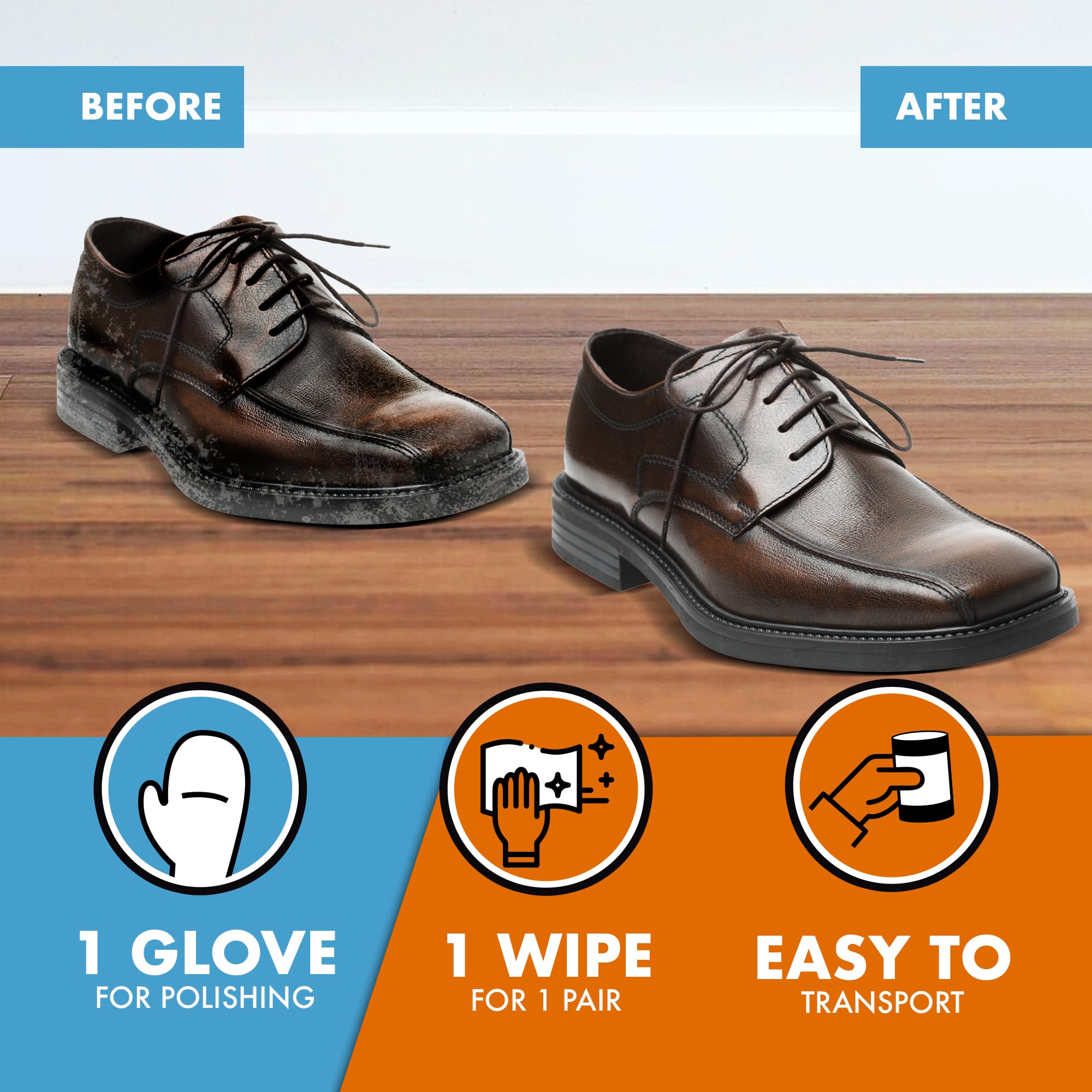 Waipy Sneaker Cleaner Kit - 2 Bottles & 60 Wipes for Fast, Easy Shoe Cleaning | All-in-One White Sneaker Cleaner Wipes | Perfect for Gym Shoes, Running Sneakers & Casual Footwear Care