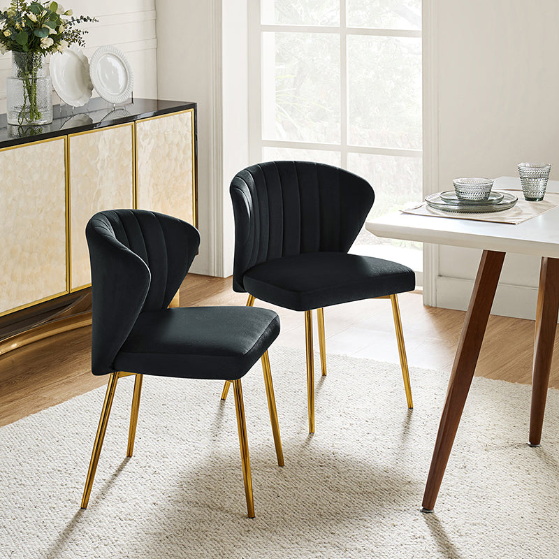 Aruna Side Chair Set - Modern Dining Chairs for Kitchen, Living Room & Office - 2-Piece Wooden Accent Chairs with Cushion - Perfect for Small Spaces, Breakfast Nook & Home Decor