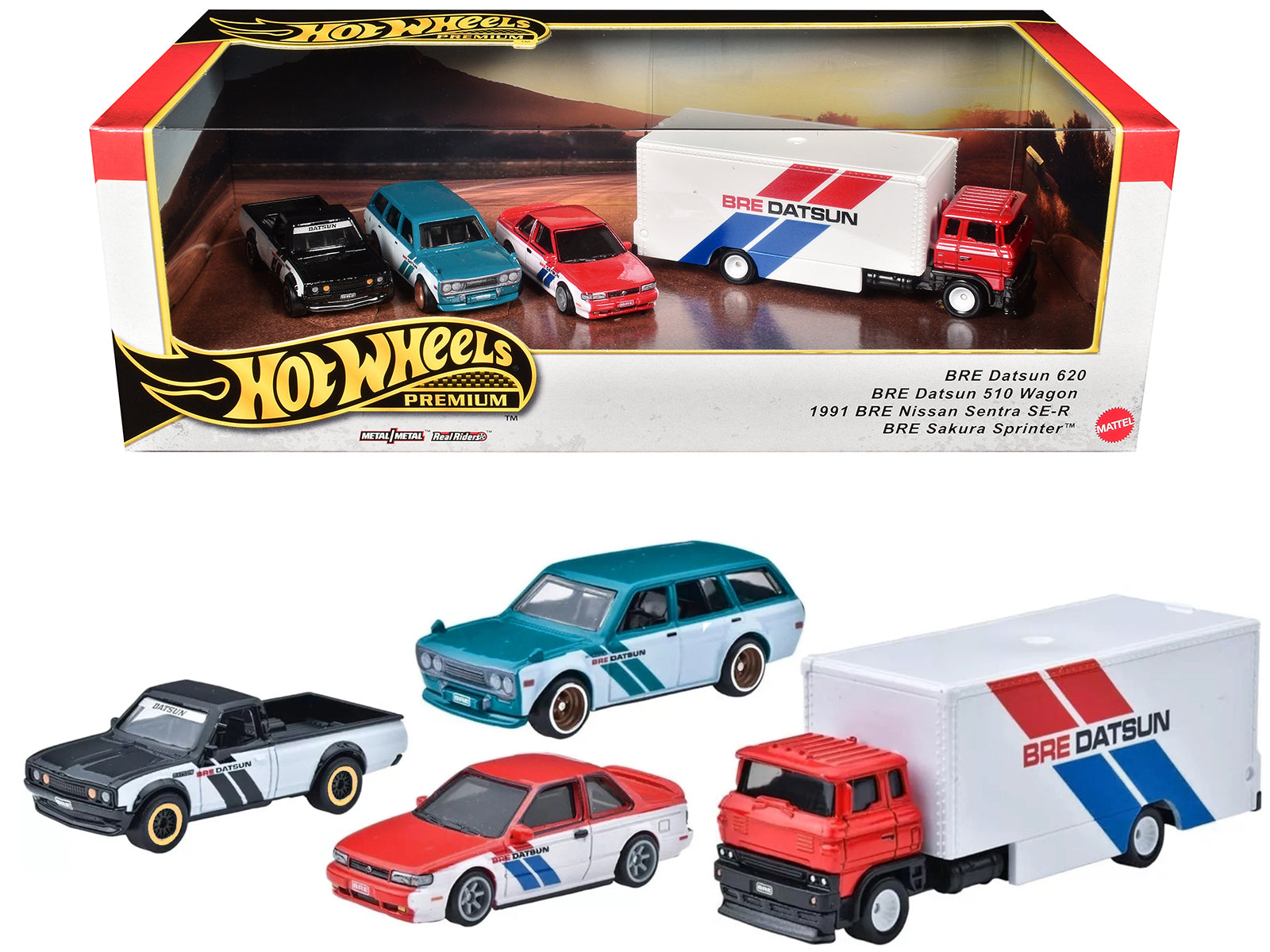 Hot Wheels Premium 2024 Series U Diecast Model Cars - Set of 4 Collectible Toy Cars for Kids & Adults - Perfect for Play, Display & Gift Giving