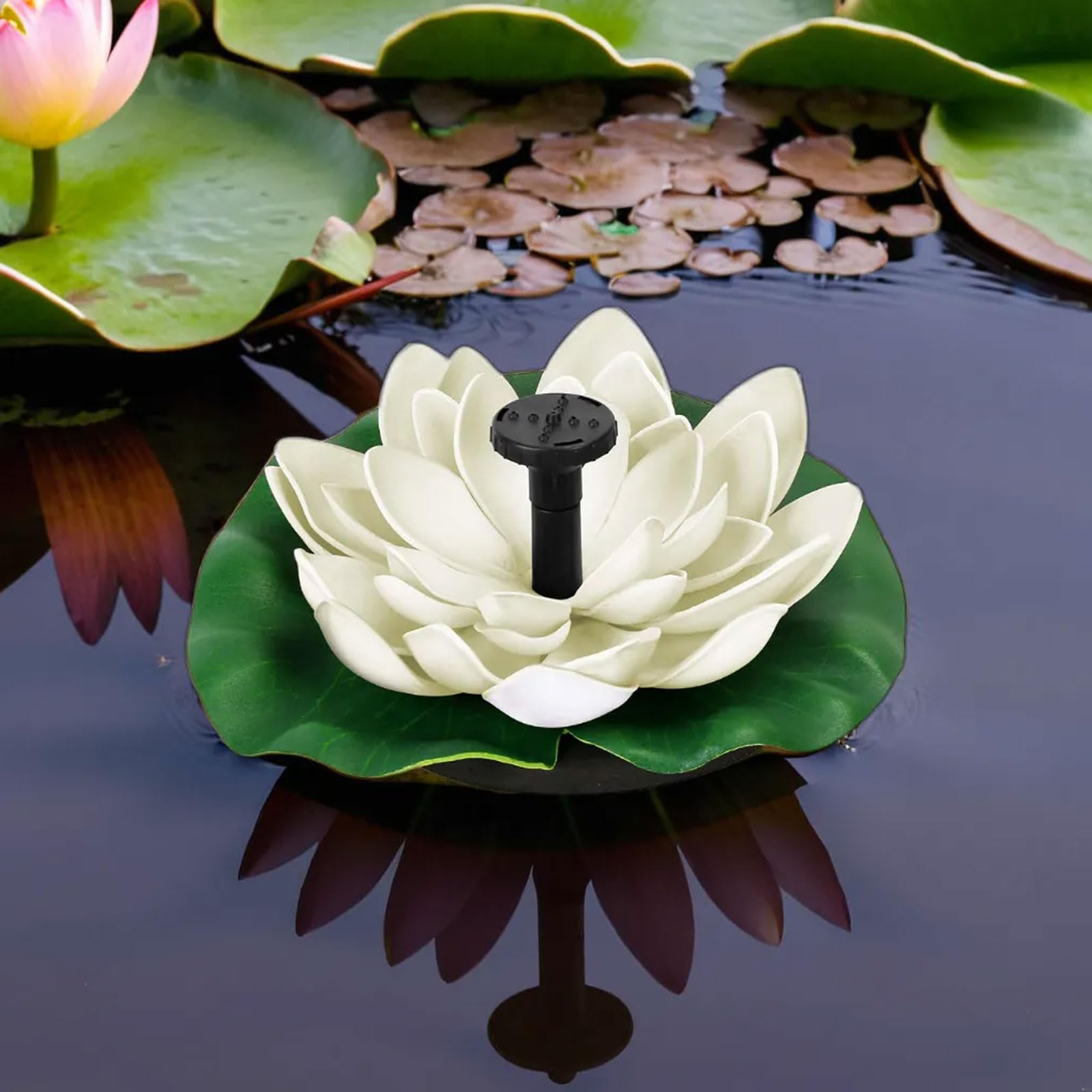 Solar Powered Water Fountain Pump with 6 Nozzles - Outdoor Garden Decor for Bird Bath, Pond & Backyard | Perfect for Attracting Birds & Enhancing Landscape Design