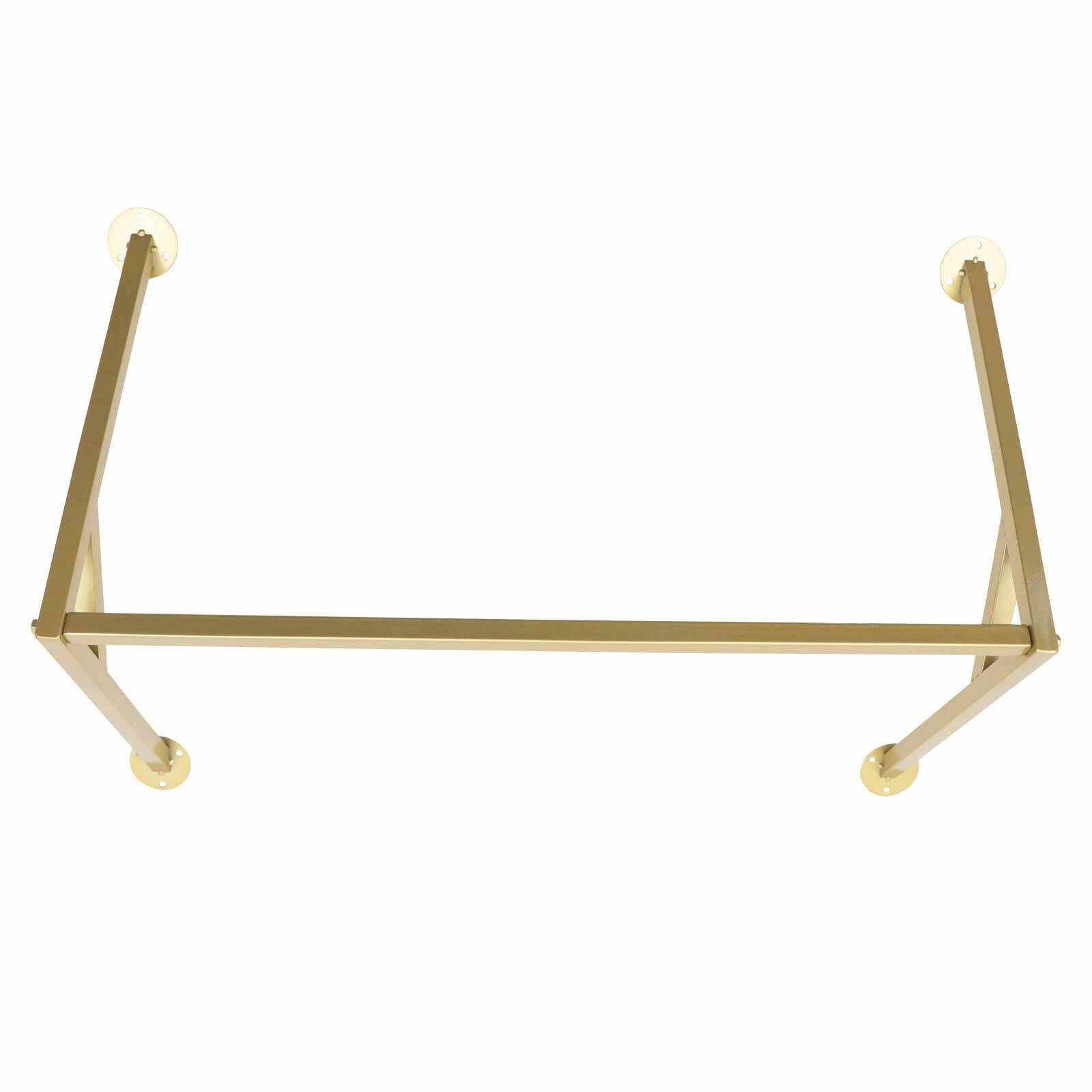 TFCFL Wall-Mounted Clothing Rack - Heavy Duty Metal Garment Display Rack for Stores & Homes - Gold Hanging Clothes Rod with Towel Bar - Perfect for Retail Shops, Bedrooms & Bathrooms