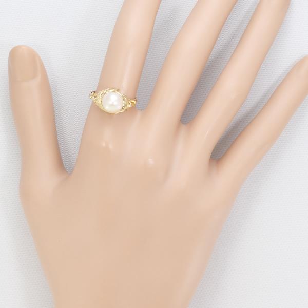18K Yellow Gold Pearl Ring for Women - Elegant Pearl Jewelry for Wedding, Engagement & Special Occasions