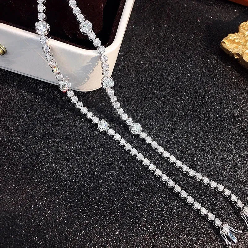 18K Solid White Gold 2.6ct Diamond Tennis Bracelet for Women - Classic Elegant Jewelry Gift for Engagement, Wedding & Special Occasions
