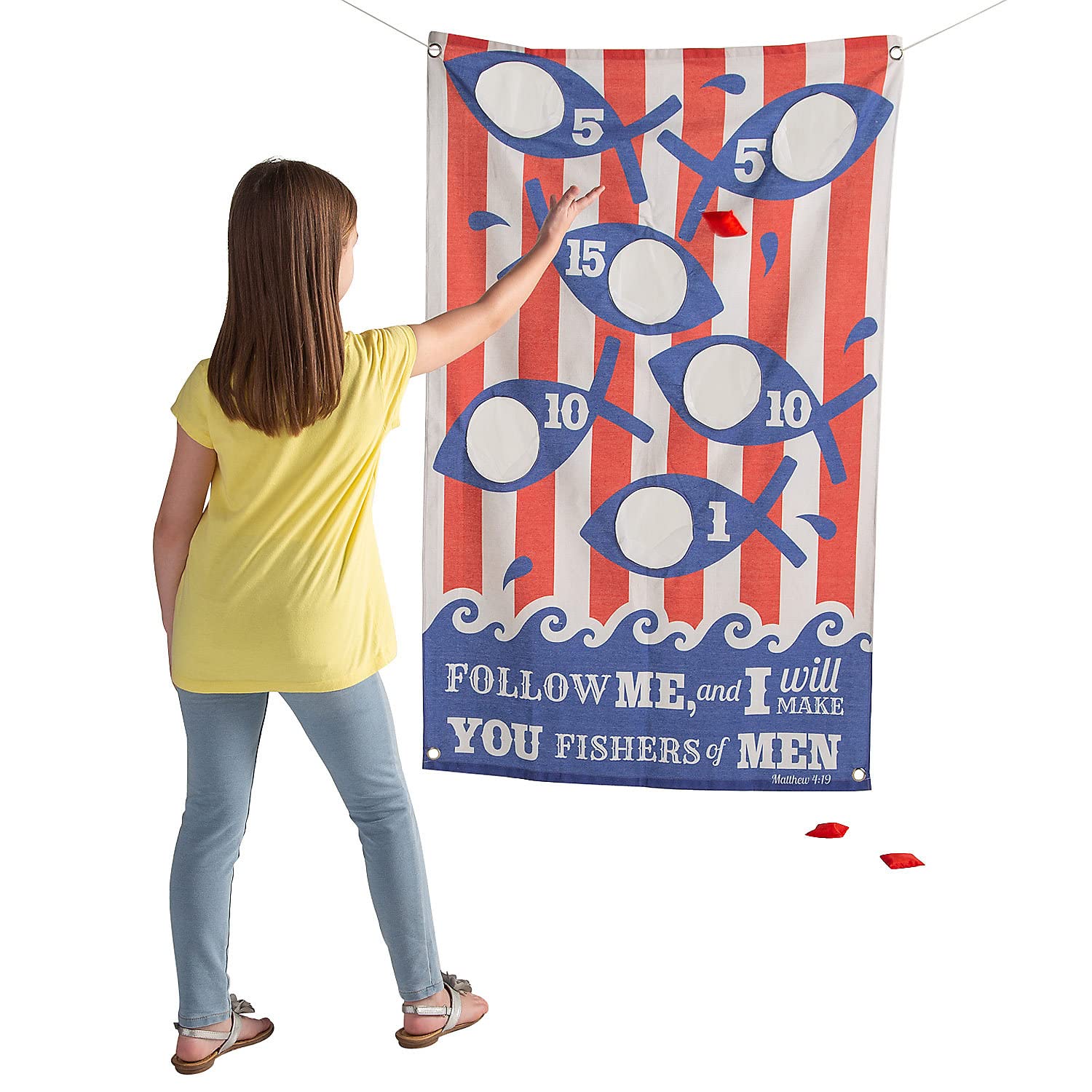 Religious Bean Bag Toss Game - Bible Themed Cornhole Set for Church Events, Sunday School & Family Fun - Perfect for Christian Youth Groups & Outdoor Gatherings