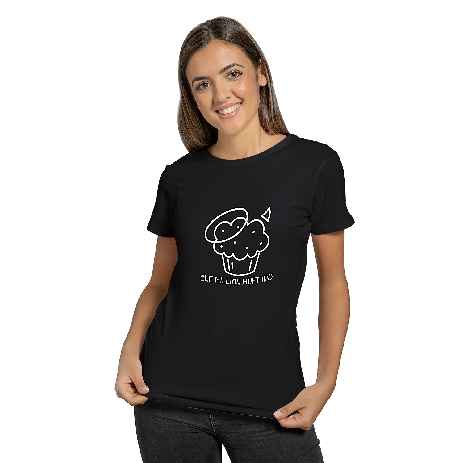 BadBoyHalo Merch 1 Million Muffins T-Shirt - Youth, Kids, Men & Women's Graphic Tee | DMN-Gift Black | Gaming Streamer Apparel for Fans & Collectors