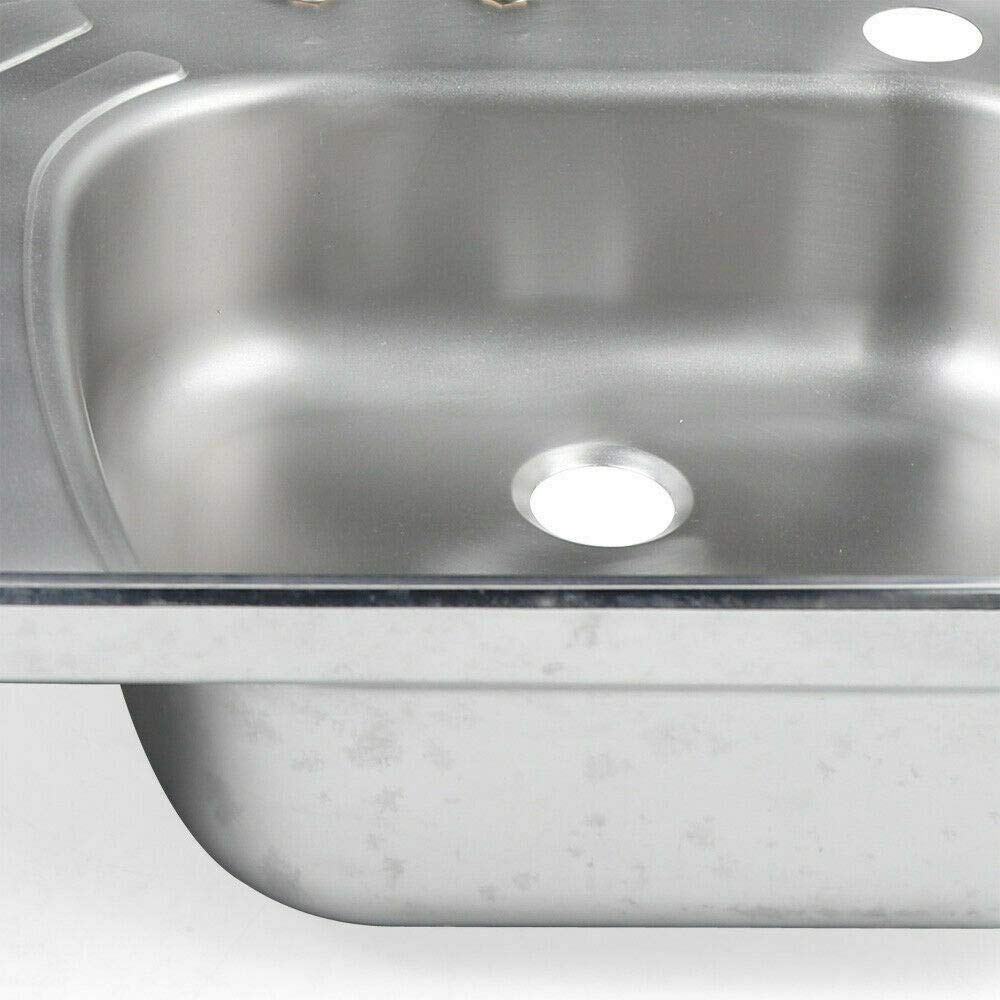 Portable Outdoor Stove Sink Combo - 2 Burner RV Stove with Stainless Steel Sink & Glass Cover - Perfect for RV, Camper, Boat & Caravan - Hand Wash Basin & Prep Sink for Outdoor Cooking & Camping Adventures