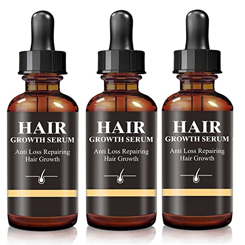 Allurium Hair Growth Serum for Black Women - Natural Hair Loss Treatment & Dry Damaged Hair Care - Nourishes Hair Follicles for Stronger Growth (3 Pack) - Perfect for Daily Use & Protective Styling