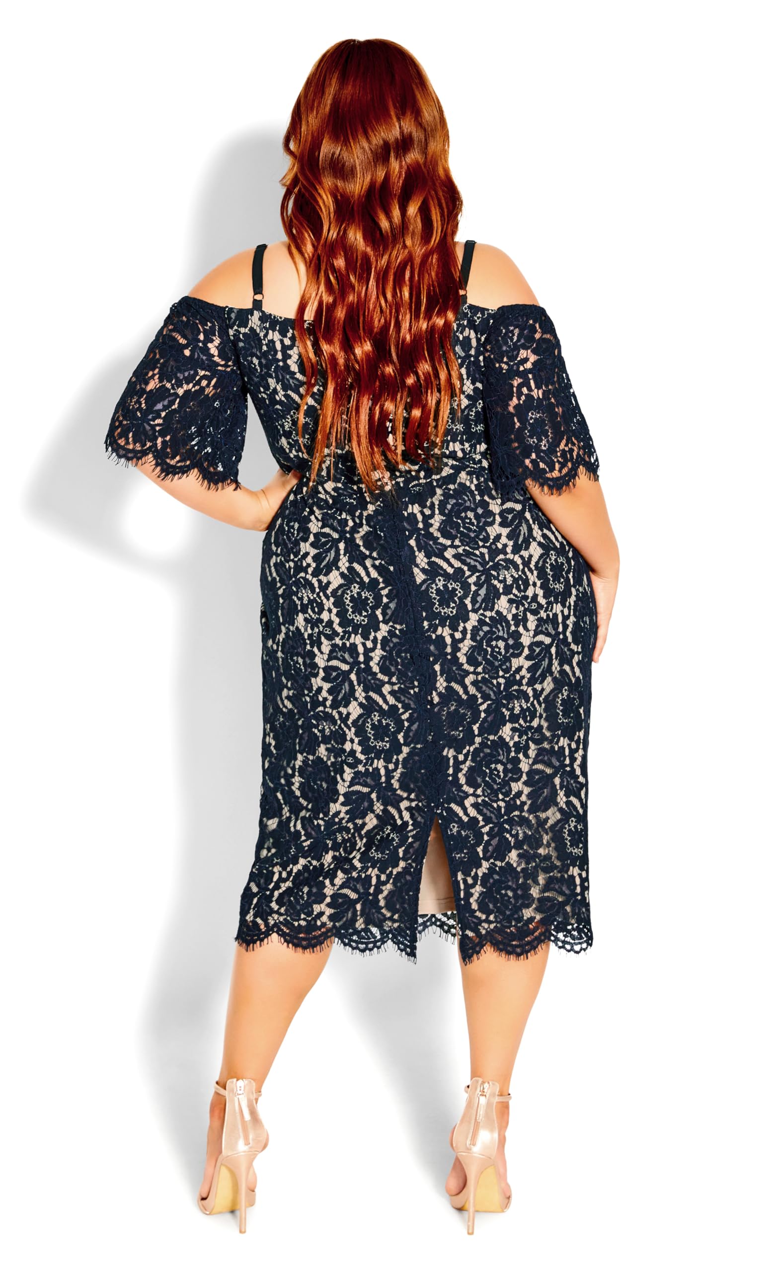 Plus Size Women's Lace Dress Elegant Floral Maxi Dress for Wedding Party Evening Occasions