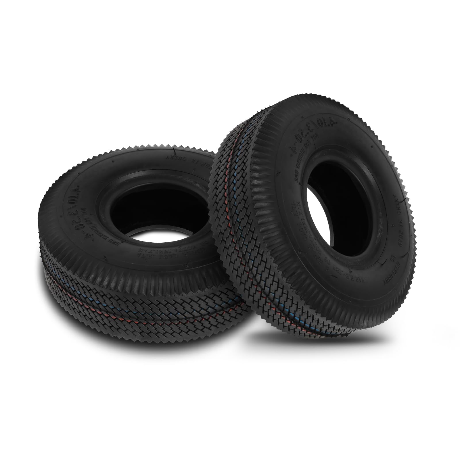 AutoForever 4.10/3.50-4 Turf Tires - Set of 2 (4PR) for Garden Lawn Mowers, Tractors & Golf Carts - Perfect for Landscaping, Yard Work & Golf Course Maintenance