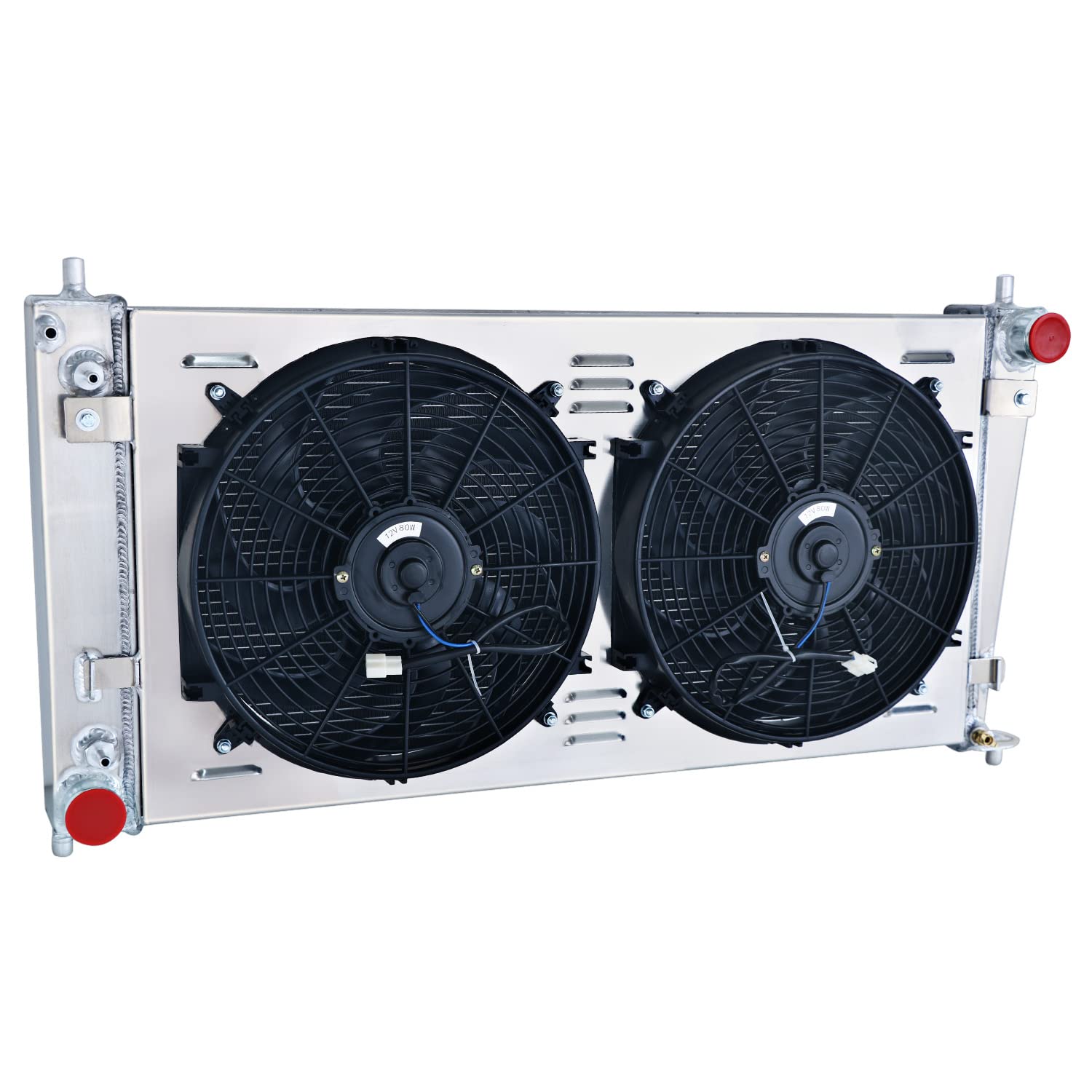 1999-2004 Ford Expedition F150 F250 F350 V8 Aluminum Radiator - 3 Row Heavy Duty Cooling System with Fan Shroud & Relay Kit - Perfect for Off-Roading, Towing & High-Performance Driving