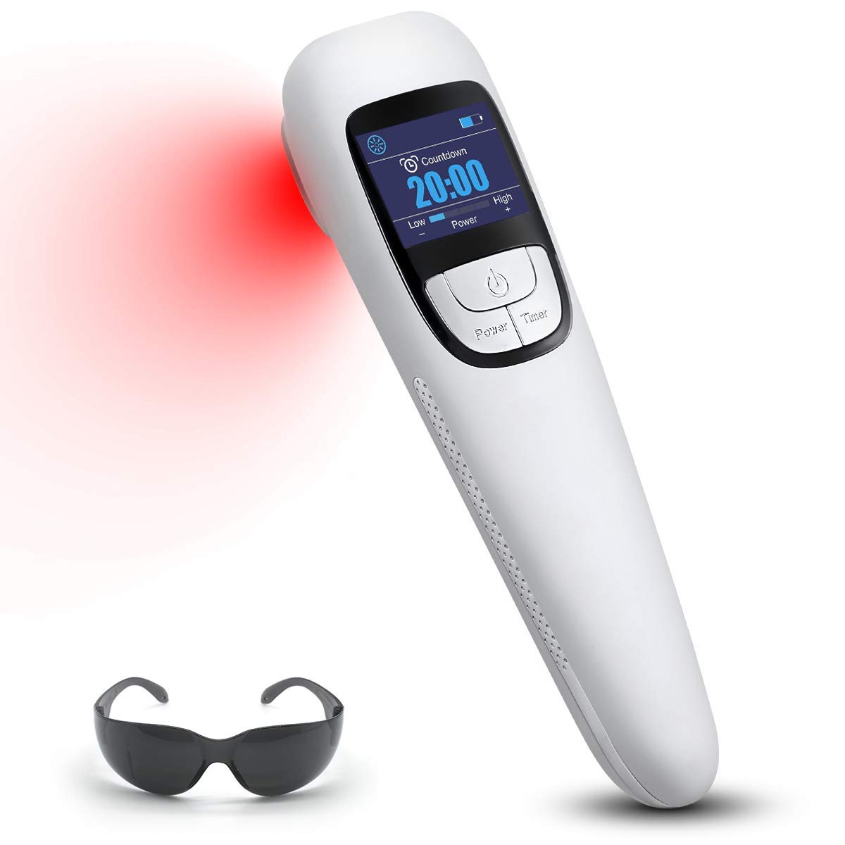 Red Light Therapy Device for Pain Relief - 13x650nm & 3x808nm LED, 4 Power & Timer Settings - Handheld Cold Laser Therapy for Shoulder, Back, Knee, Joint & Muscle Pain - Also Safe for Dogs, Pets & Horses - Perfect for Home Use, Sports Recovery & Chronic Pain Management