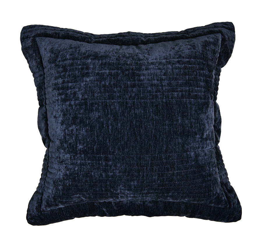 Cyrano 43x43cm Indigo Filled Cushion - Soft & Comfortable Square Throw Pillow for Sofa, Bed, or Home Decor