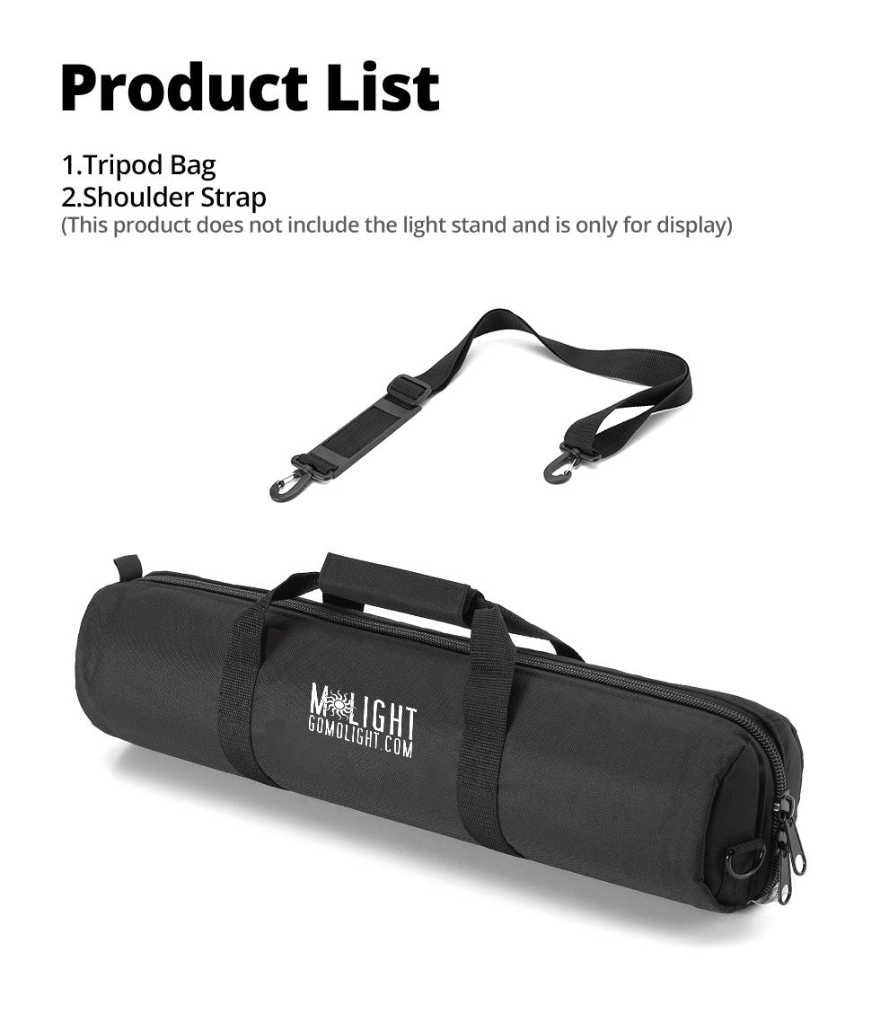 MoLight 48 Light Stand Tripod Softbox Case - Durable Carrying Bag for Photography Lighting Equipment - Perfect for Studio, On-Location Shoots & Video Production