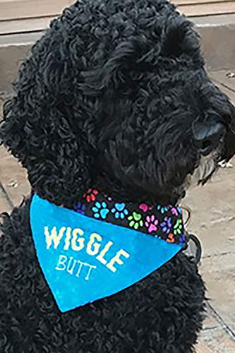 Funny Embroidered Personalized Dog Bandana - Wiggle Butt Bandana, Over-the-Collar Pet Accessory for Small Medium Large Dogs - Perfect for Walks, Parties & Photo Shoots