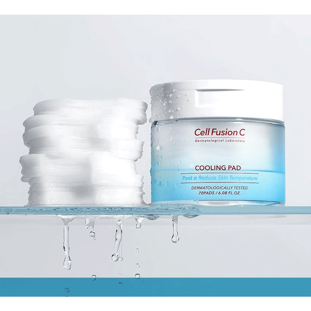 Cell Fusion C Post Alpha Cooling Pad - 70 Pads for Skin Hydration & Soothing | Perfect for Post-Treatment Care & Sensitive Skin Relief