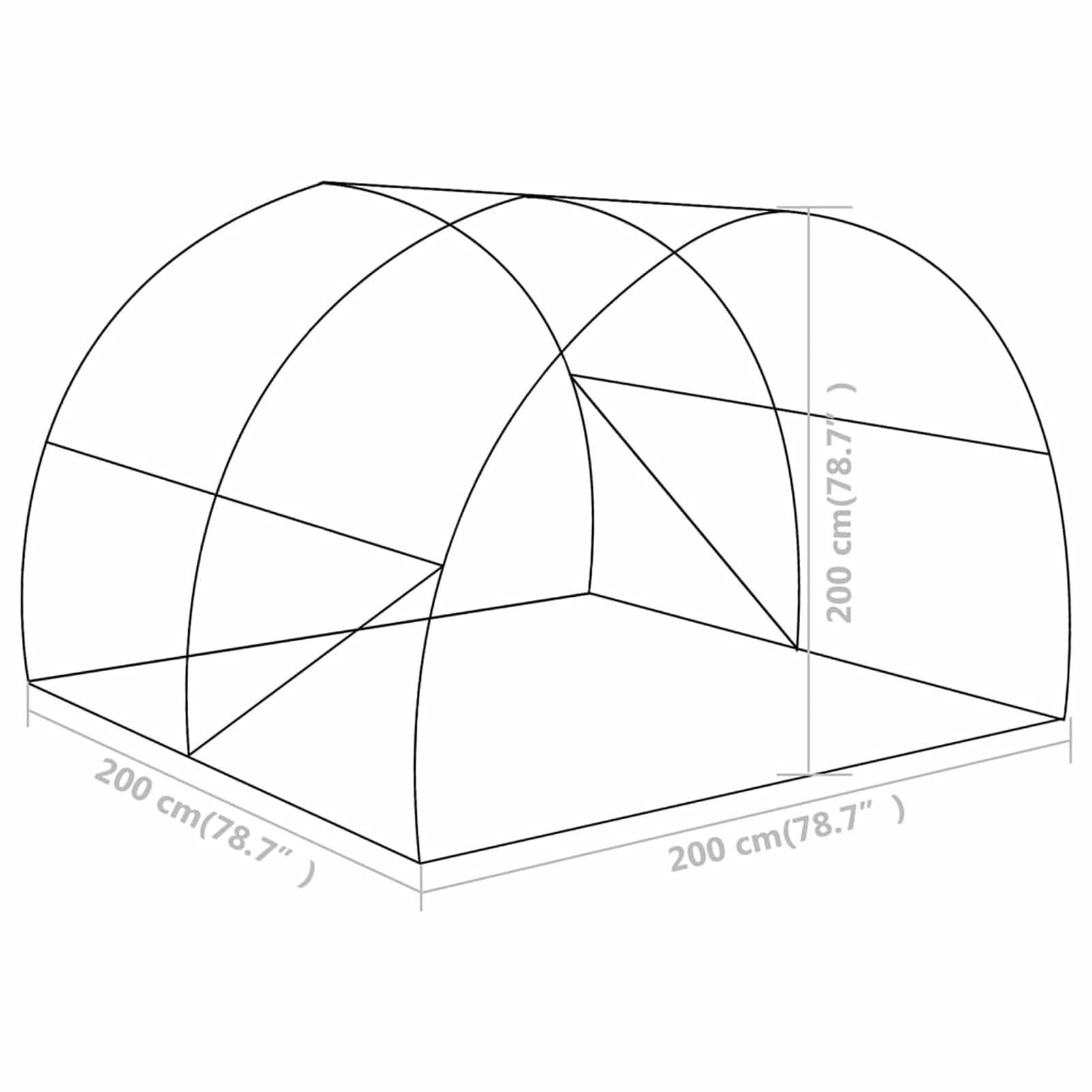 Walk-in Greenhouse with Windows & Door - 78.7
