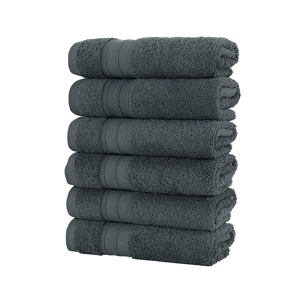 Premium Cotton Bath Towels - Ultra Soft & Highly Absorbent Large Towels for Face, Hand, and Body - Thick & Comfortable Beach, Bathroom & Gym Towels (Gray) - Perfect for Spa, Pool, Travel & Home Use