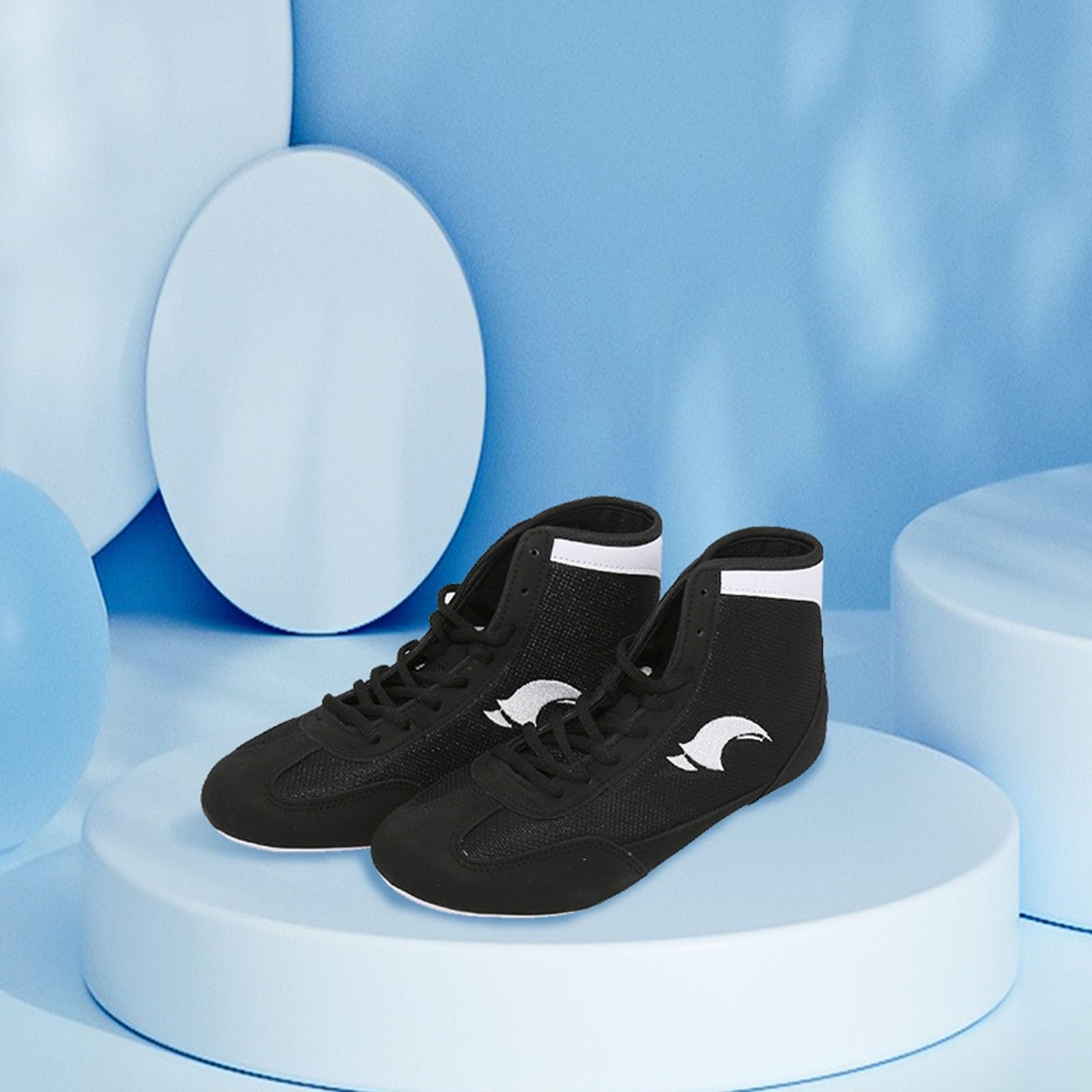 Kids Boxing Shoes - High Top Wrestling Shoes for Boys & Girls, Sports Training & Competition Fitness Boots for Men - Perfect for Boxing, Martial Arts, and Gym Workouts