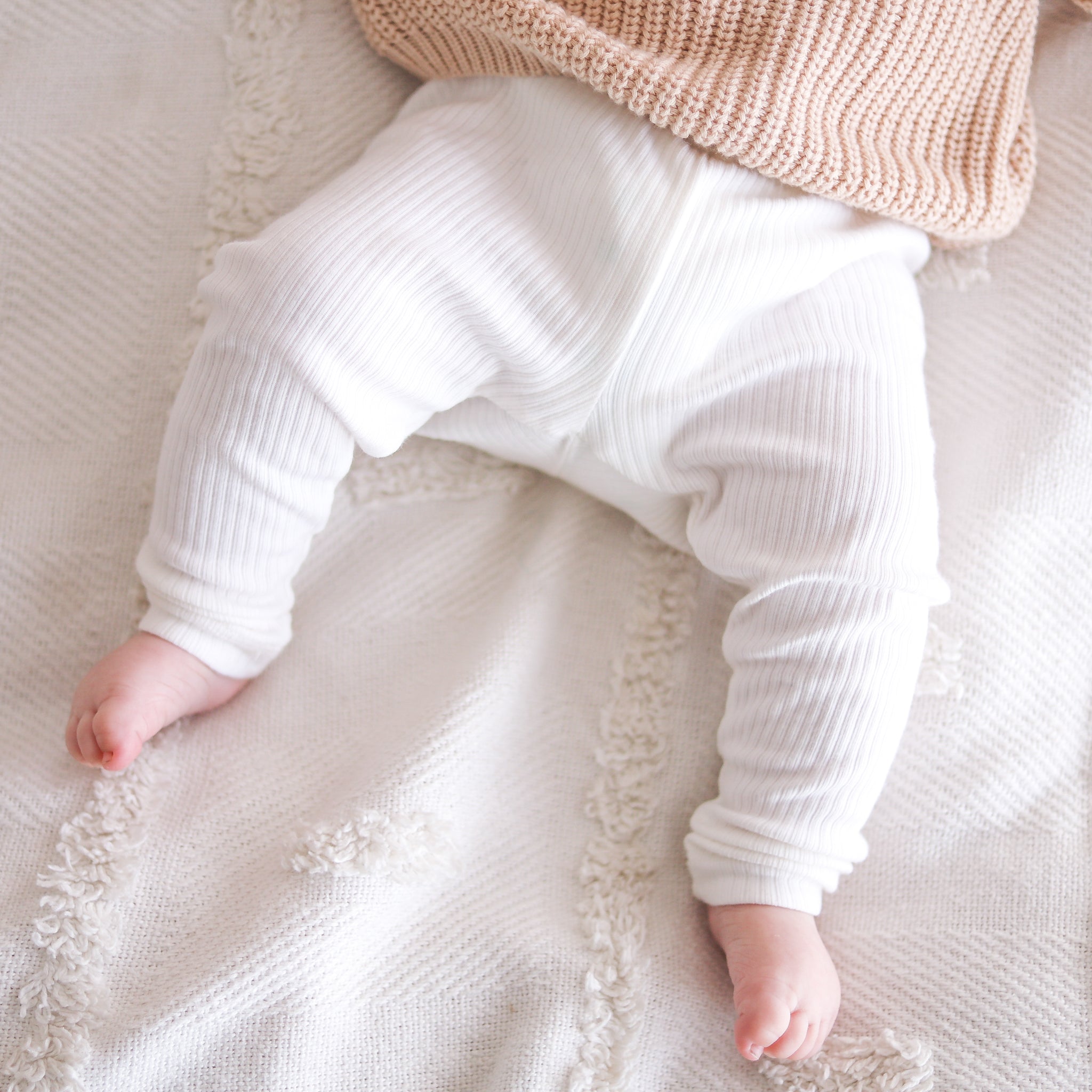 Soft & Comfortable Cozy Leggings in Coconut Milk Color - Perfect for Yoga, Workouts & Lounge Wear