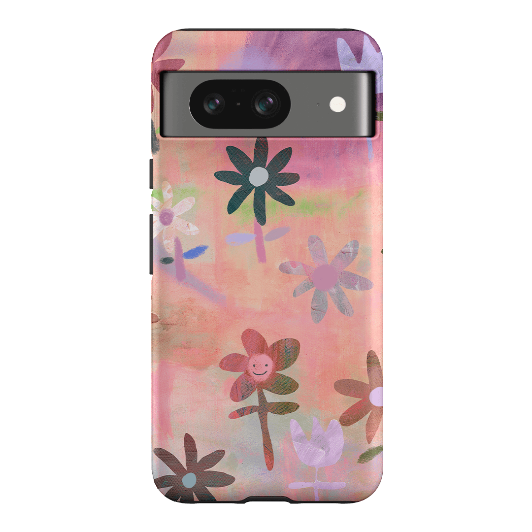 Premium Lazy Daisy Floral Phone Case - Shockproof & Slim Design for iPhone 15/14/13/12/Pro/Max - Perfect for Everyday Use, Travel & Outdoor Activities