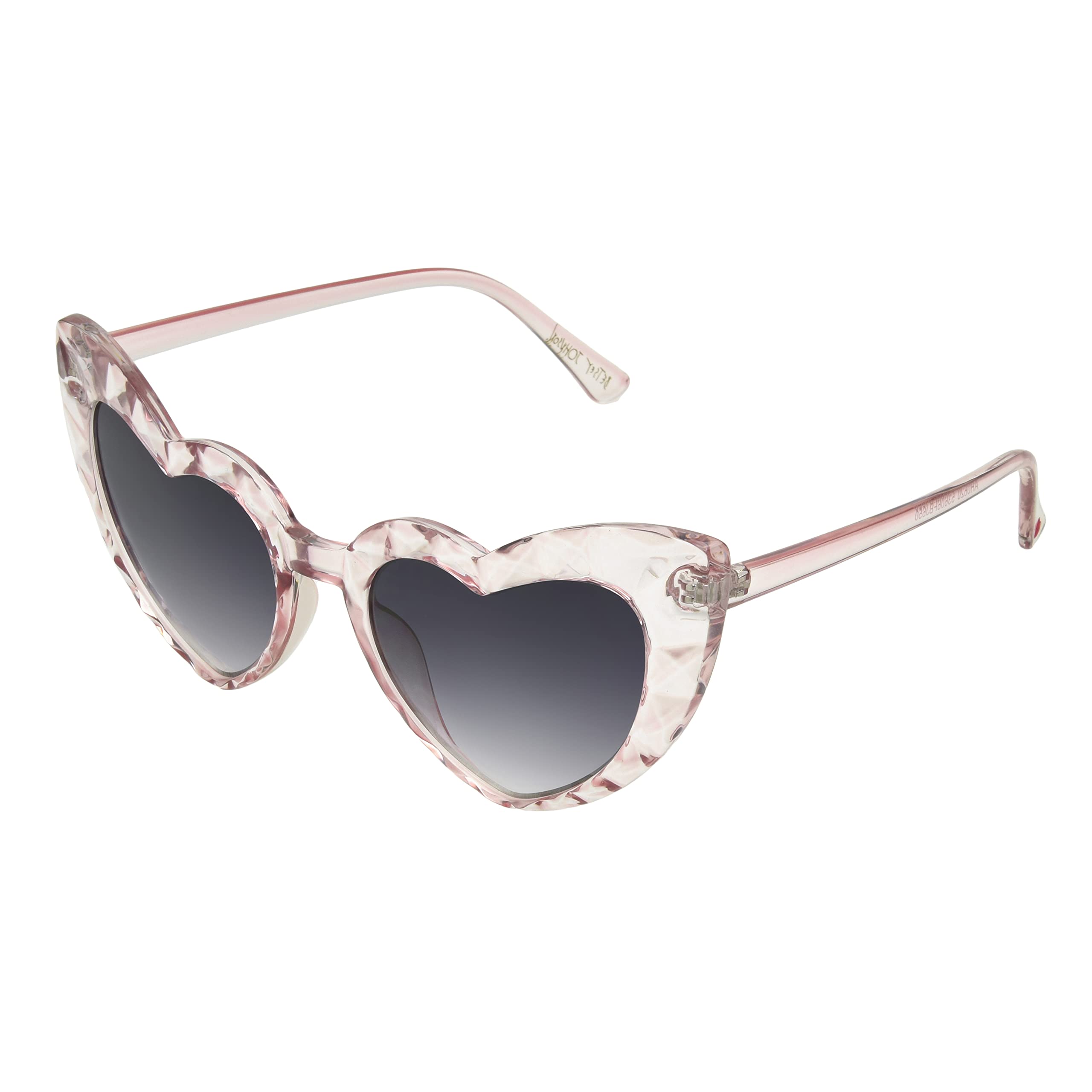 Betsey Johnson Women's Brea Heart-Shaped Sunglasses - Trendy UV Protection Cat Eye Glasses for Women, Perfect for Beach, Vacation & Summer Outfits