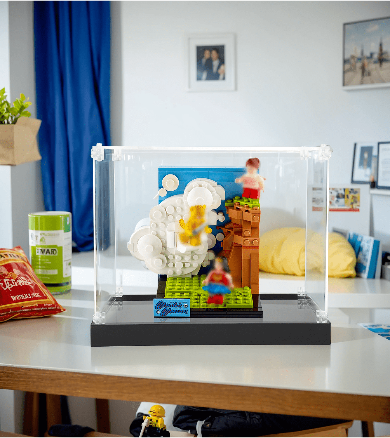 LEGO Wonder Woman 77906 Display Case - Premium Acrylic Showcase for Collectible LEGO Sets | Perfect for Home Decor, Office Display & Collector's Showcase