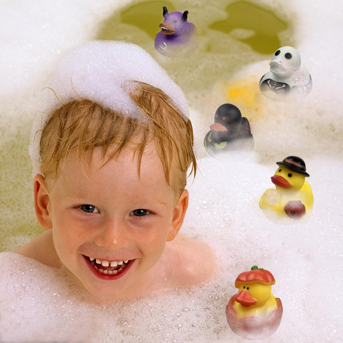 24 Pack Halloween Rubber Duck Toys for Kids - Cute Bathtub & Jeep Bath Toys, Halloween Party Favors, Treat Bag Fillers, Toddler Gifts | Perfect for Halloween Decorations, Trick or Treat Goodie Bags & Bath Time Fun