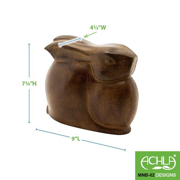 Achla Designs Moon Bunny Garden Statue - MNB 01 & MNB 02 - Outdoor Decor for Patio, Lawn, and Fairy Gardens