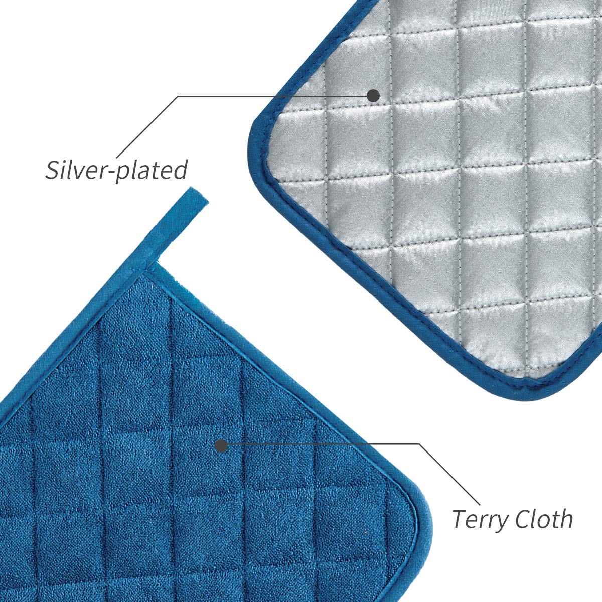 Joyhalo 6 Pack Heat Resistant Kitchen Pot Holders - Oven Mitts & Hot Pads Set for Cooking, Baking & Grilling - Terry Cloth Oven Gloves for Stove, BBQ & Hot Dishes
