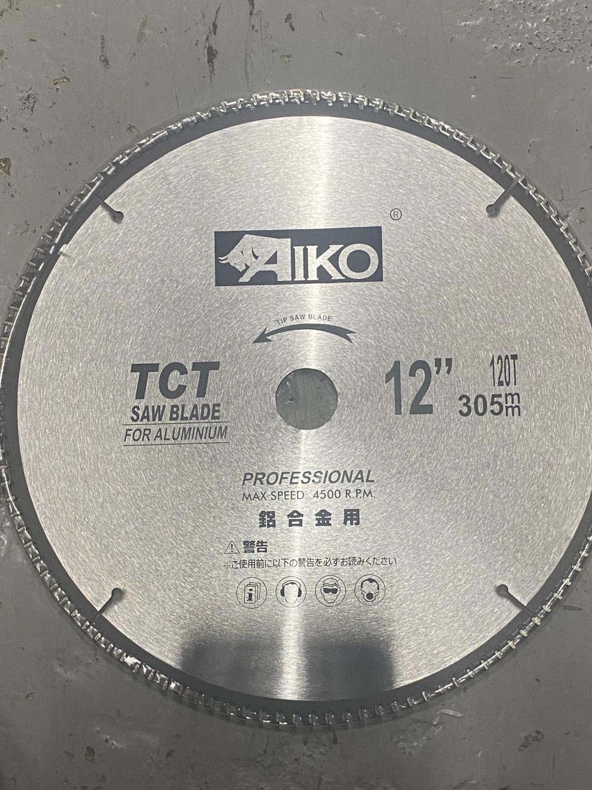 Aiko 12-Inch Aluminum TCT Saw Blade 305mm x 30mm x 120 Teeth | Model SBA A305120T | Perfect for Woodworking, Metal Cutting & DIY Projects