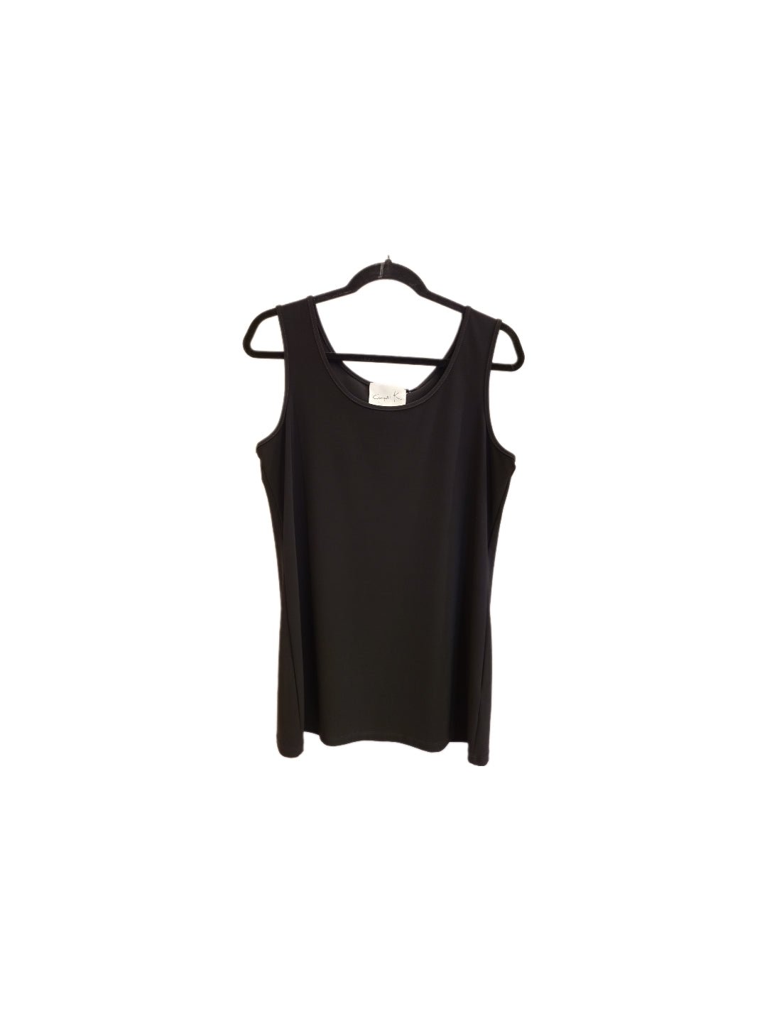1601C Black Knit Cami Top - Women's Stretchy Sleeveless Tank for Layering, Casual Wear & Summer Outfits