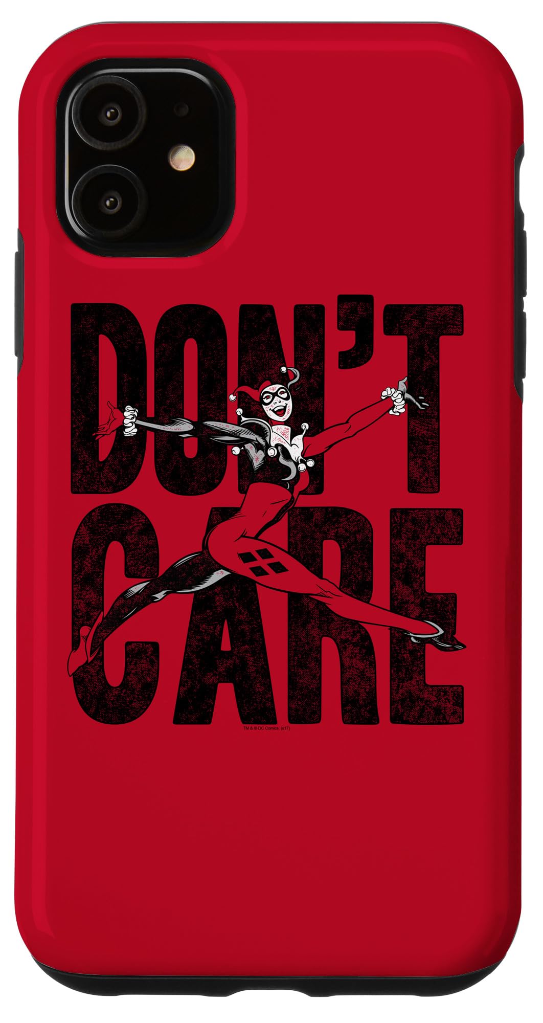 **iPhone 11 Harley Quinn Don't Care Shockproof Case - Trendy Custom Phone Cover for Protection & Style - Perfect for Fans, Cosplay & Everyday Use**