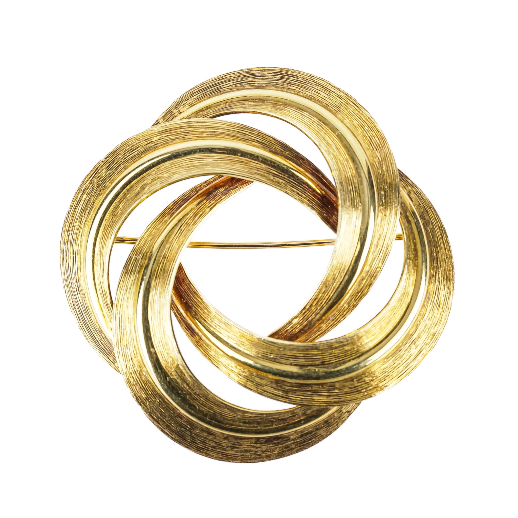 14K Yellow Gold Love Knot Brooch - Elegant Vintage Jewelry for Women | Perfect for Weddings, Anniversaries & Special Occasions