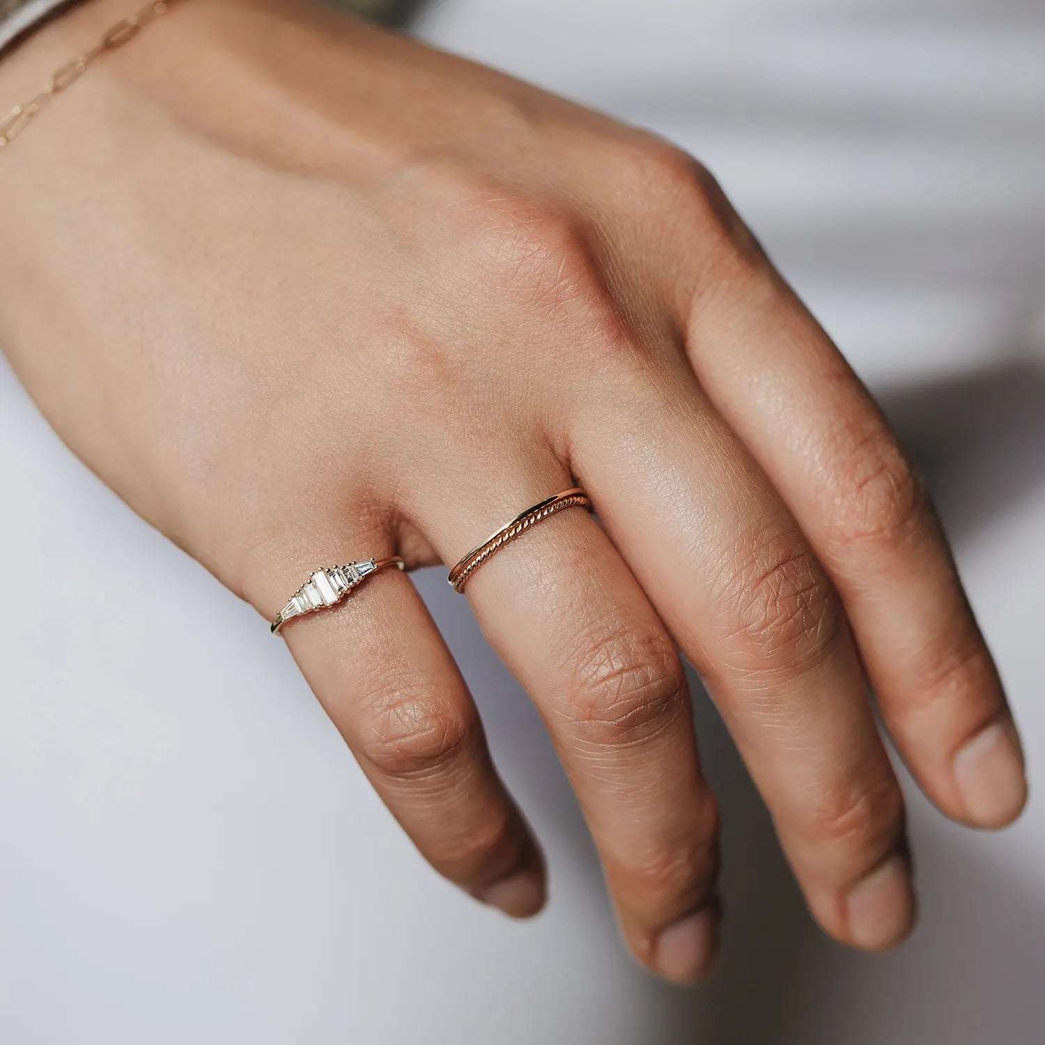 14K Yellow Gold Daybreak Band with White Diamonds - Elegant Stackable Ring for Women, Perfect for Weddings, Anniversaries & Everyday Luxury Jewelry