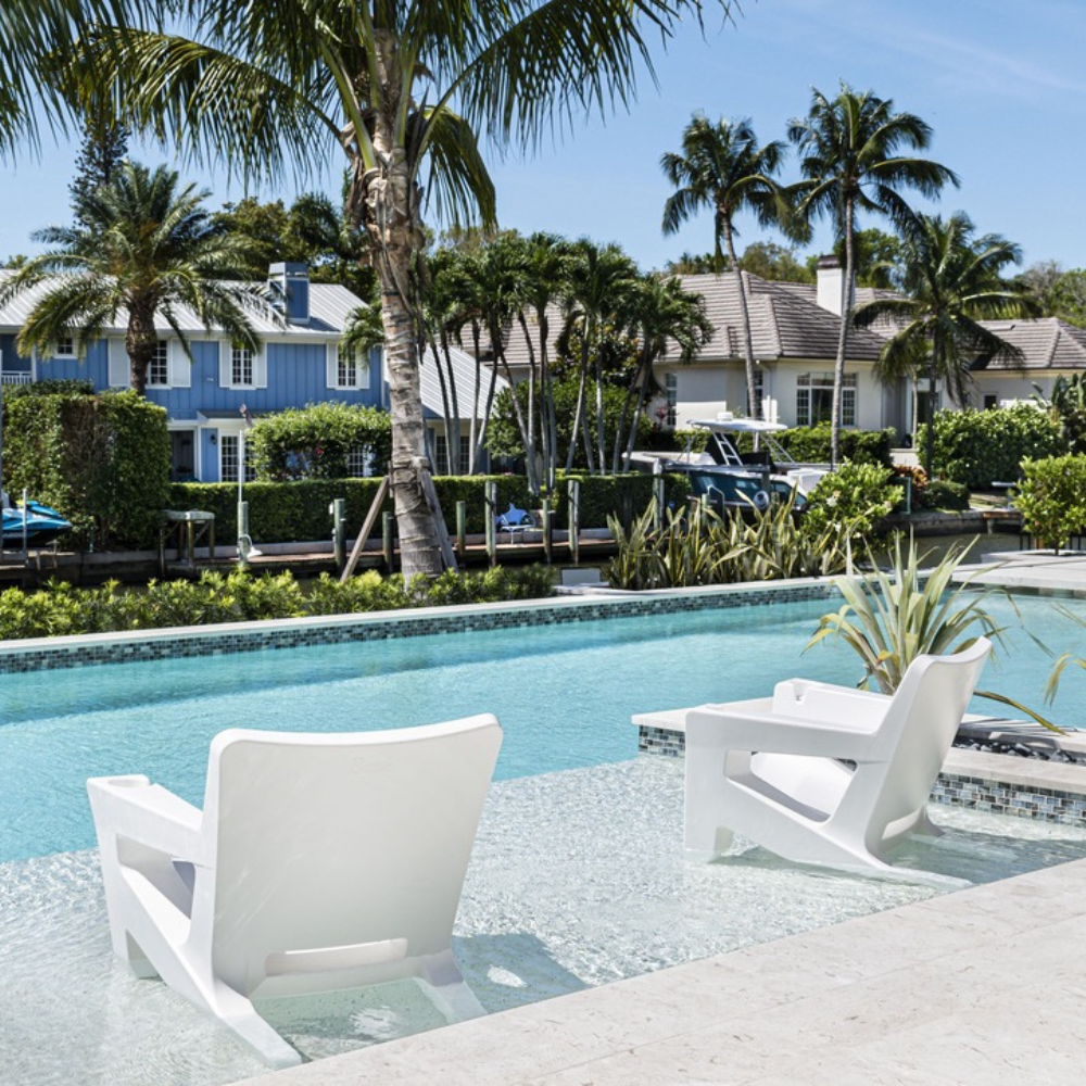 Premium Bask In Pool Lounge Chair - Adjustable Floating Sunbed for Swimming Pool, Beach & Backyard Relaxation | Comfortable Waterproof Outdoor Recliner for Sunbathing & Vacation Use