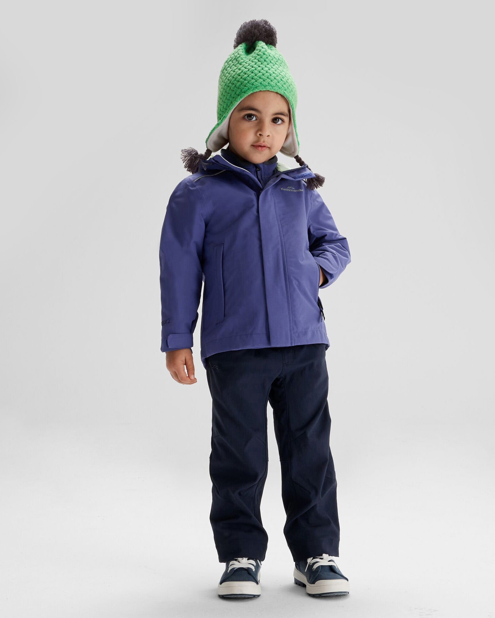 Andulo 2-Layer Waterproof Rain Jacket for Kids - Lightweight Windproof Outdoor Coat with Adjustable Hood | Perfect for School, Playground & Family Adventures