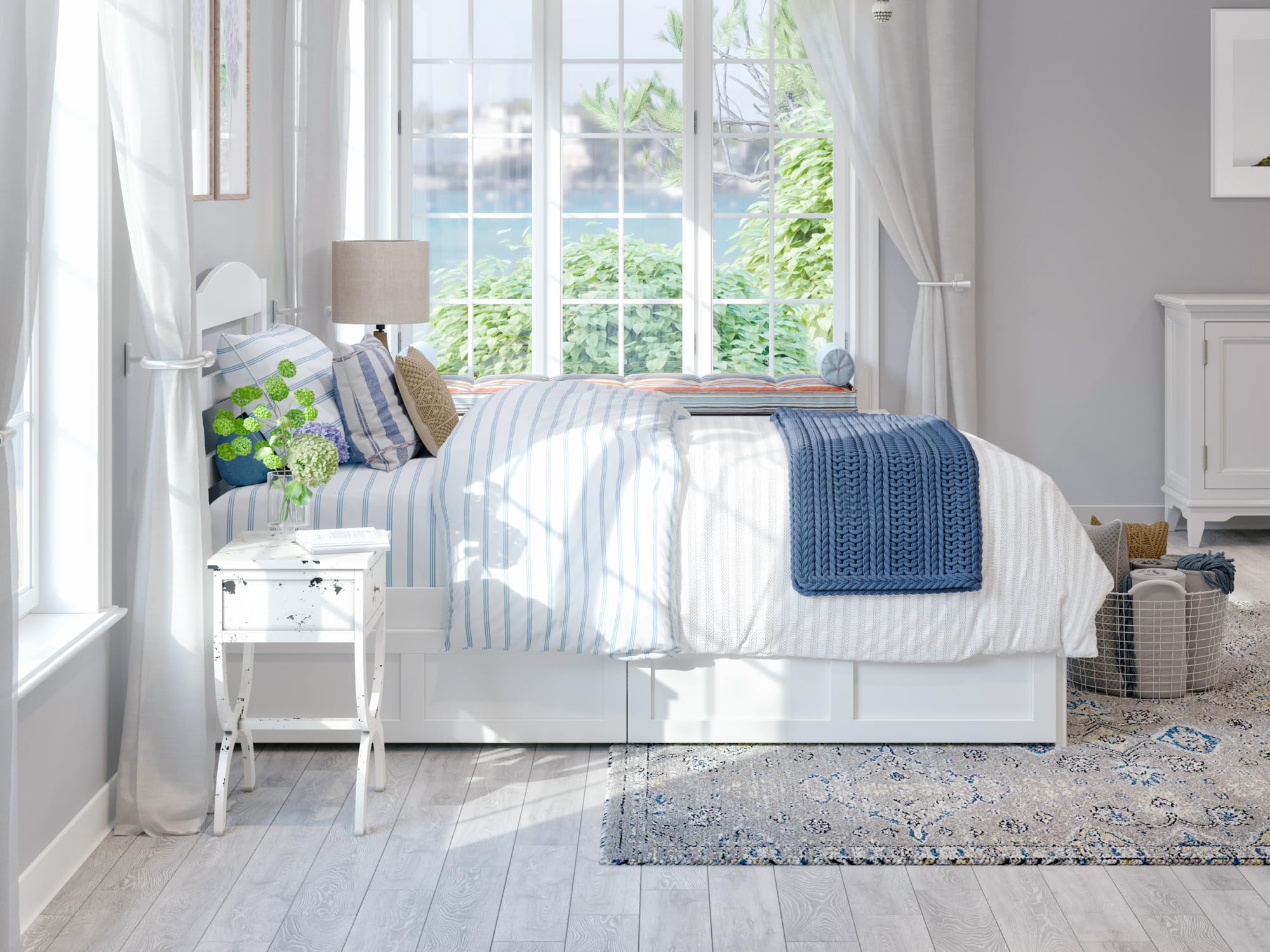 Warren Twin Platform Bed with Storage & USB Charger for Bedroom