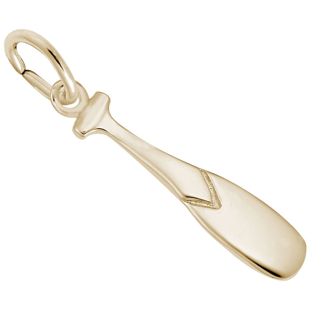 10K Yellow Gold Paddle Charm for Bracelets & Necklaces - Elegant Jewelry Gift for Women, Perfect for Layering, Stacking & Everyday Wear