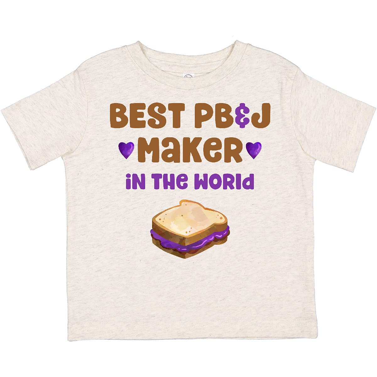 Inktastic World's Best PBJ Maker Toddler T-Shirt - Cute Graphic Tee for Kids, Funny Peanut Butter Jelly Sandwich Lover Outfit - Perfect for Playdates, Preschool & Family Activities